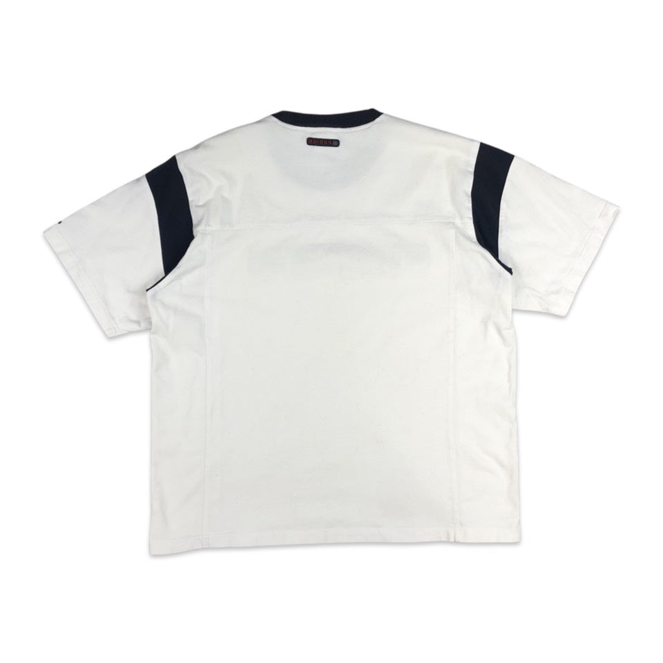 Vintage Y2K Adidas White and Navy Tee XL