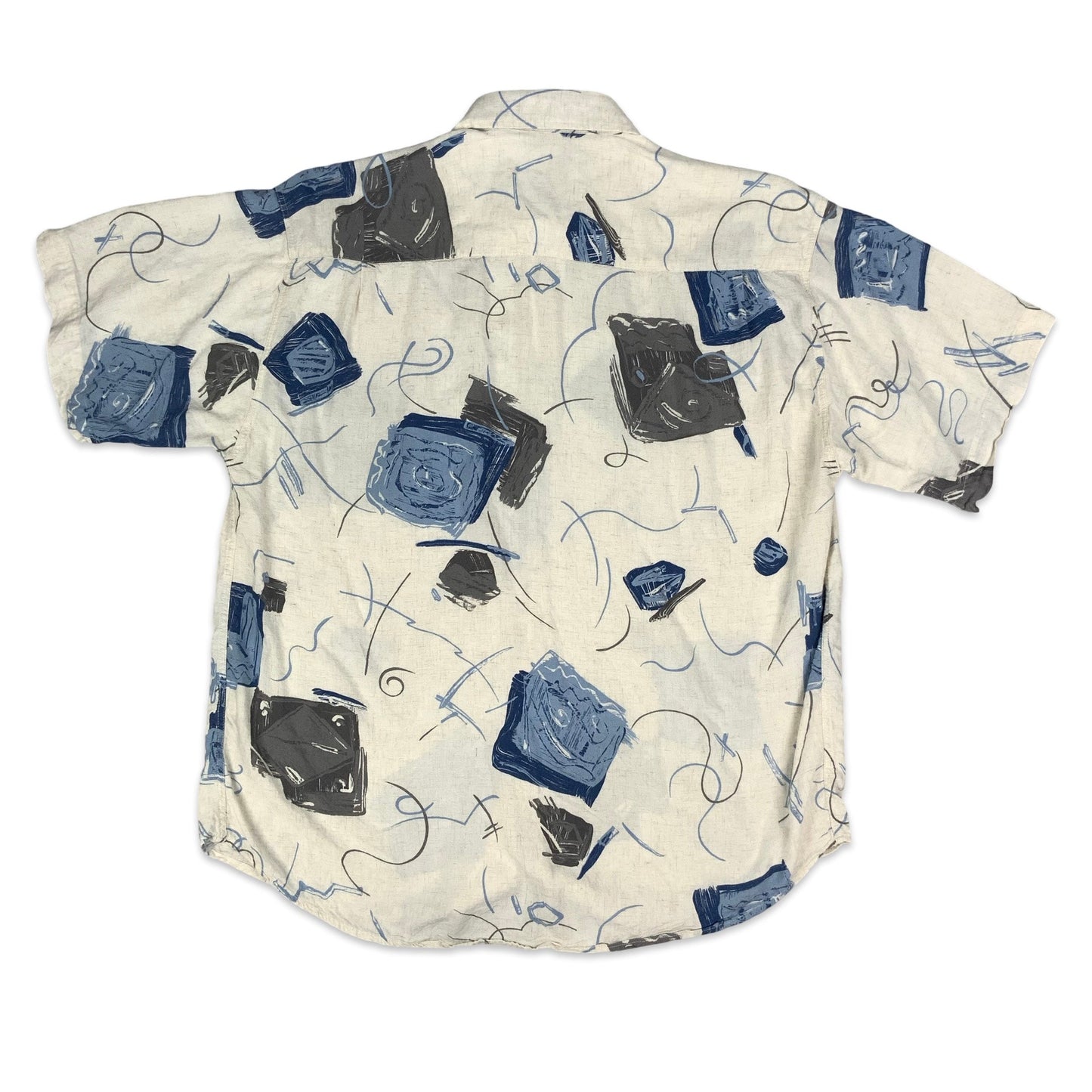 80s White & Blue Shirt L