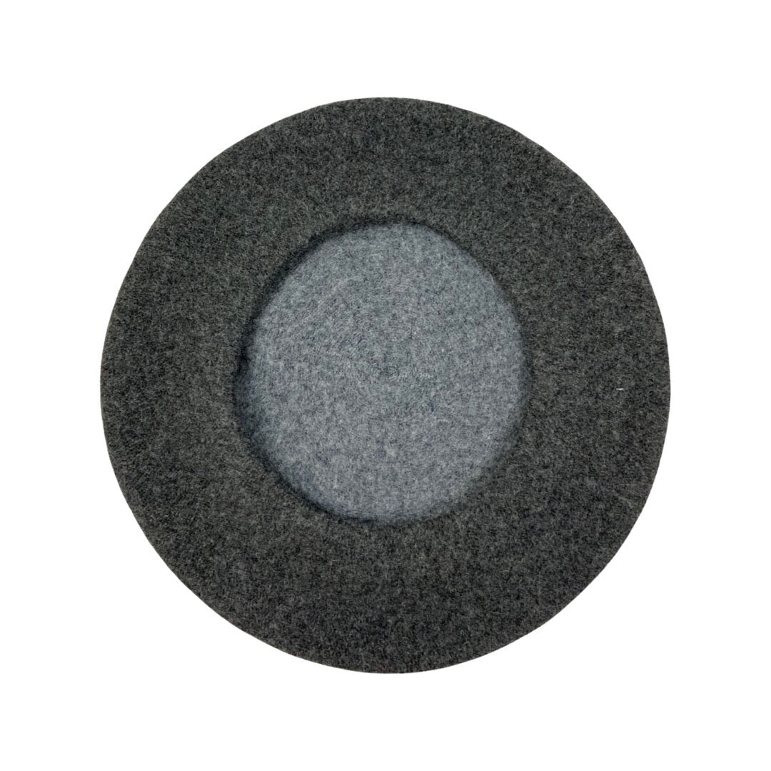 Vintage Grey Two-Tone Beret
