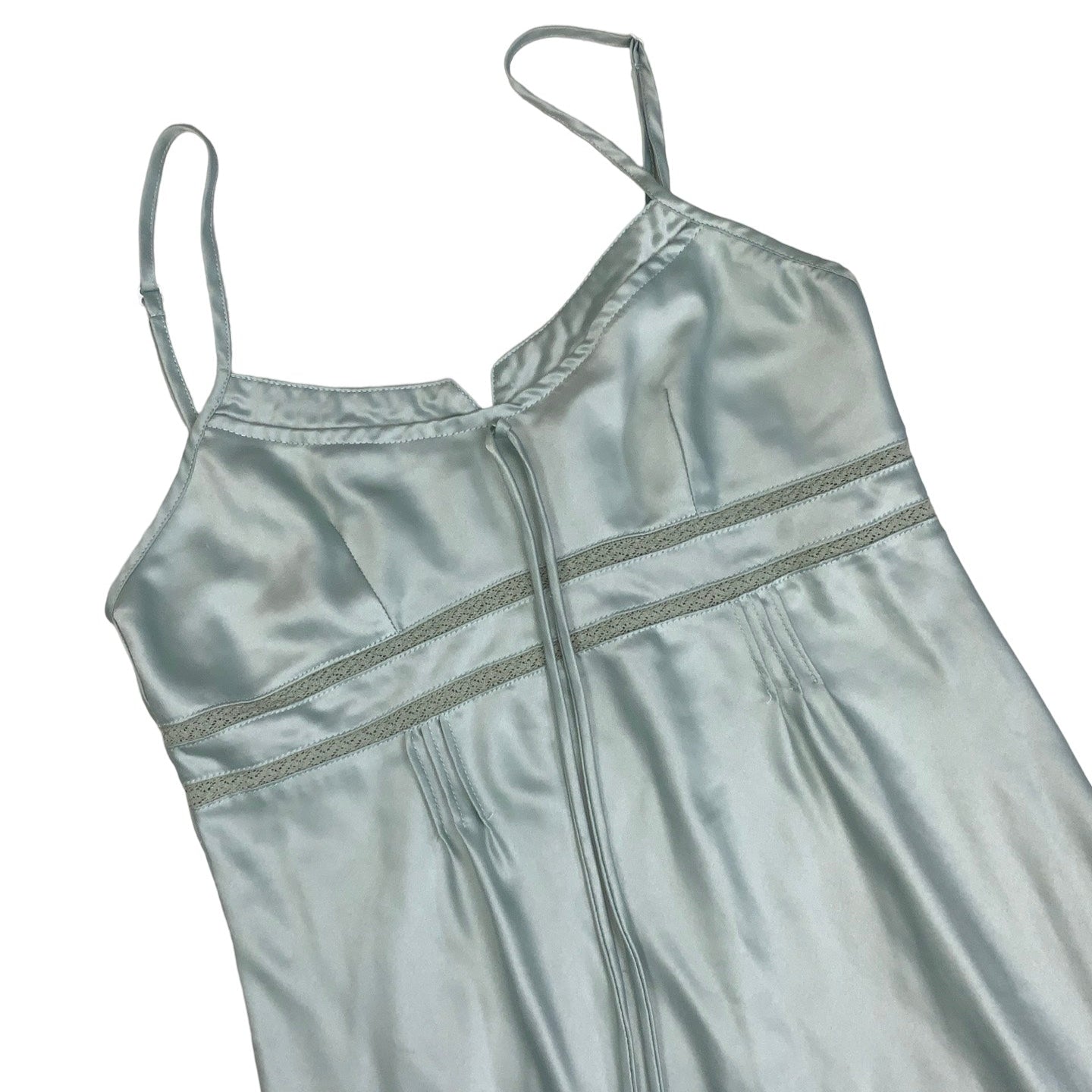 Vintage 90s Y2k 'Etam' Mint Green Strappy Slip Mini Dress 6 8