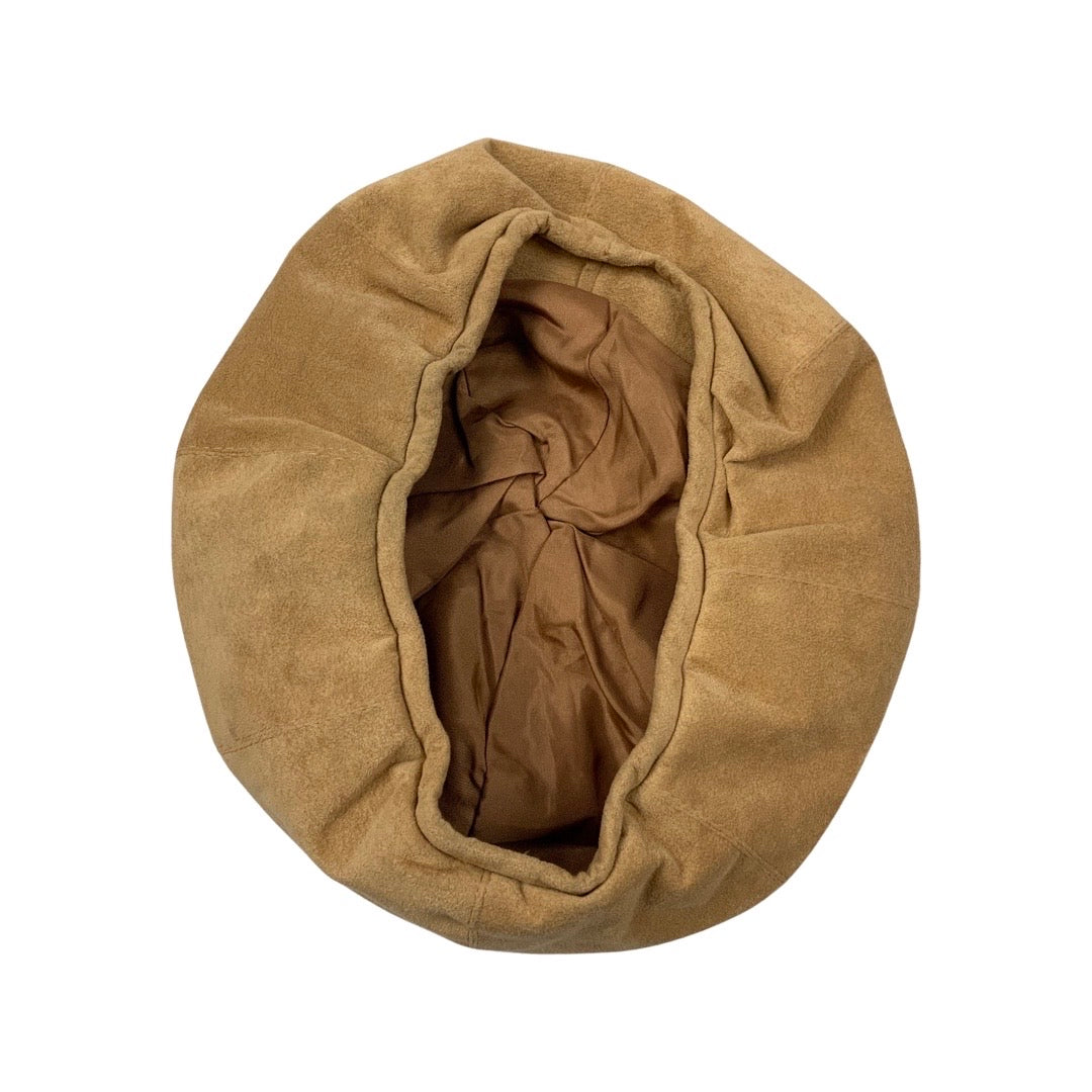 Vintage Tan Faux Suede Beret
