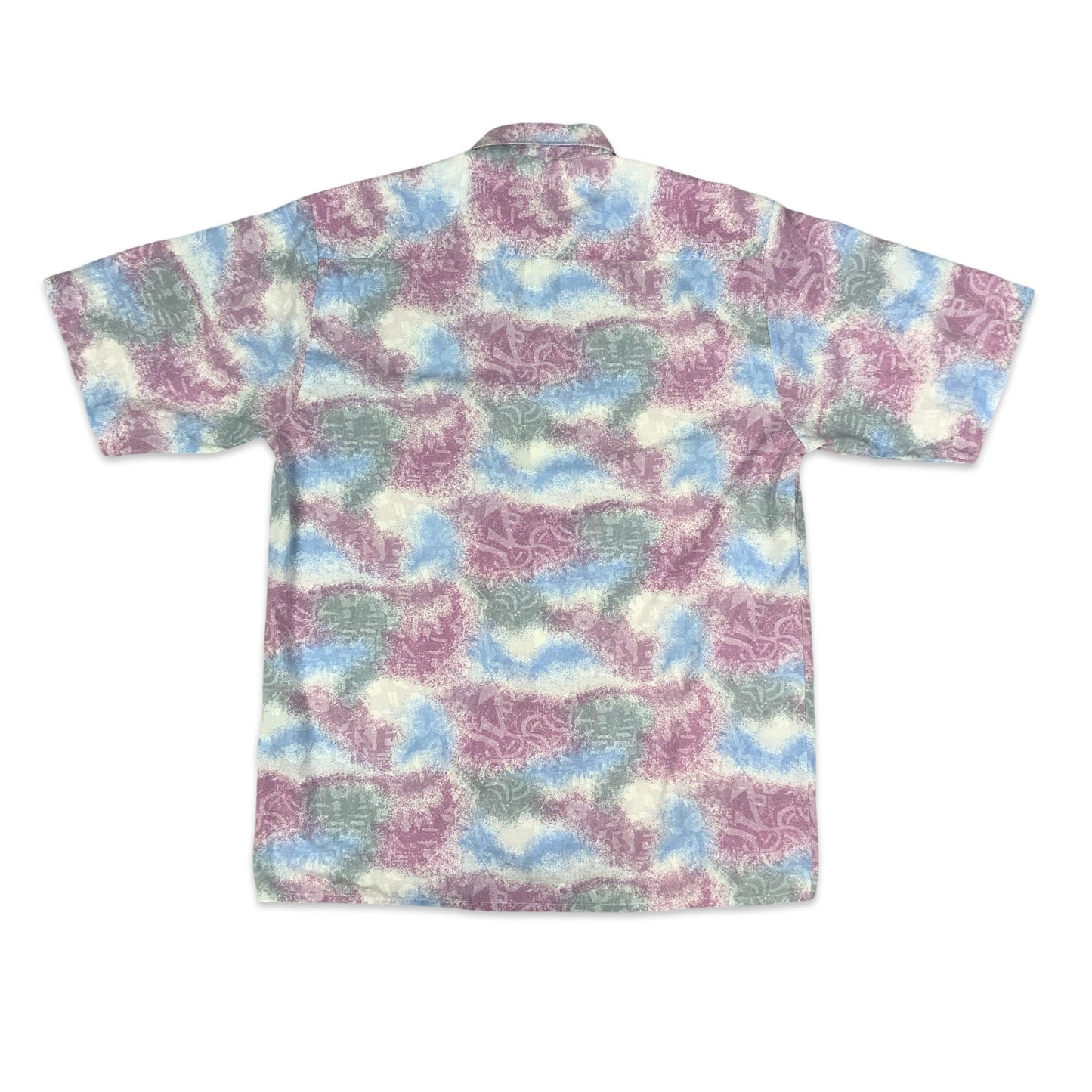 Vintage Baby Blue Pink & Grey Shirt M L