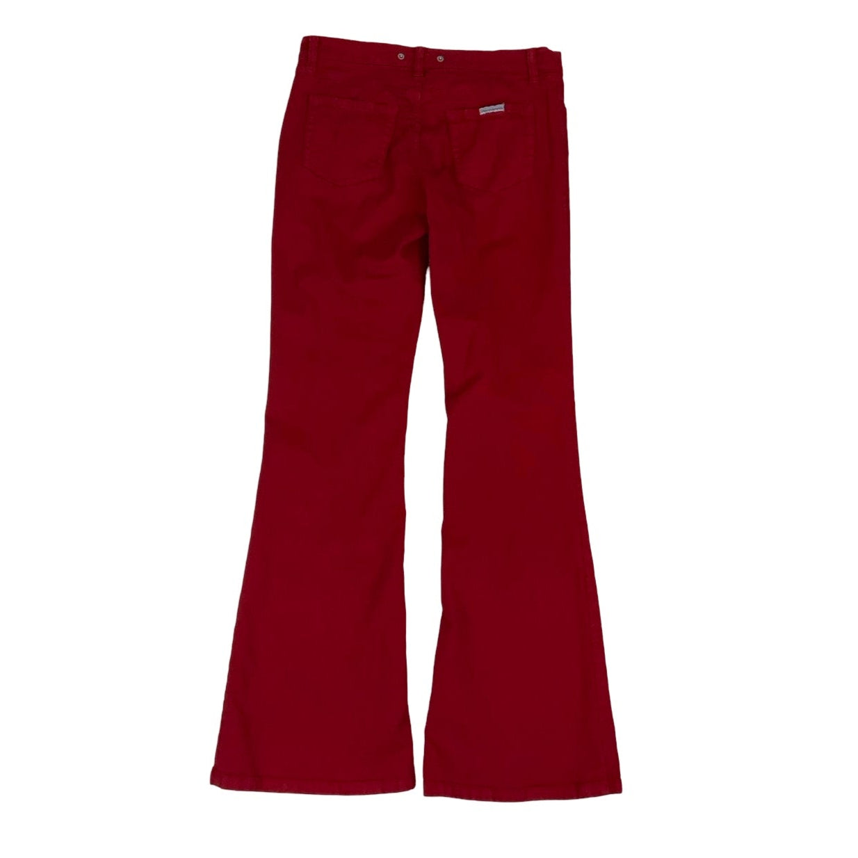 Vintage 70s 80s ‘Fornarina’ High Waisted Red Denim Flared Jeans 10 12