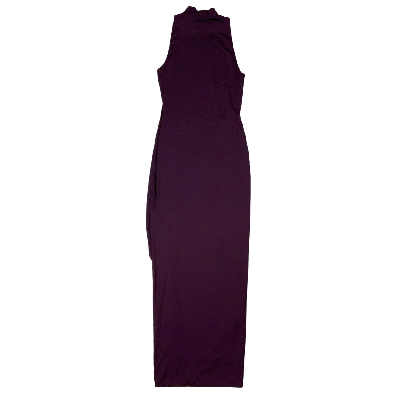 Vintage 90s ‘Kookai’ High Neck Burgundy Maxi Dress XS 4 6