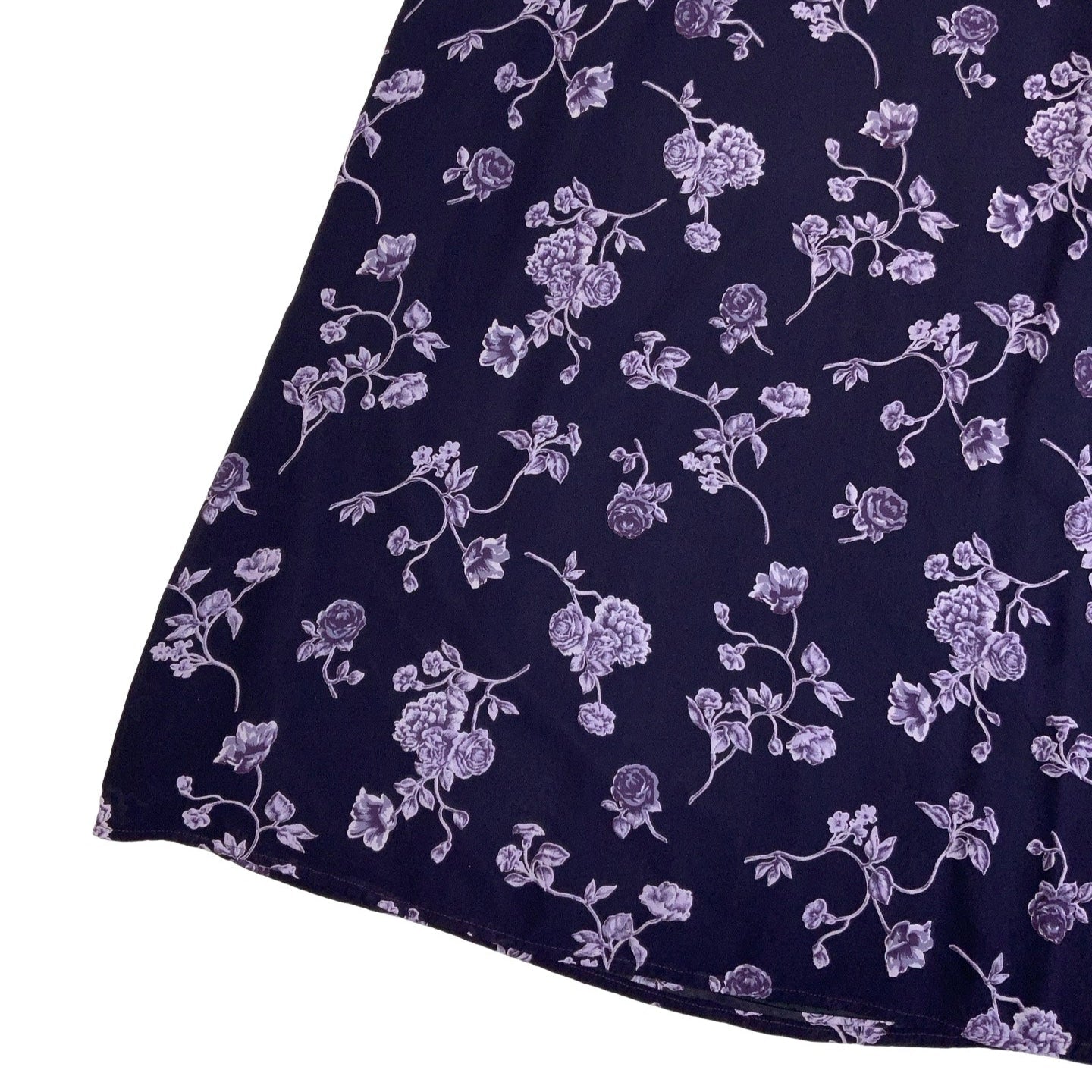 Vintage 90s Y2K ‘Etam’ Purple White Floral Midi Skirt 8 10
