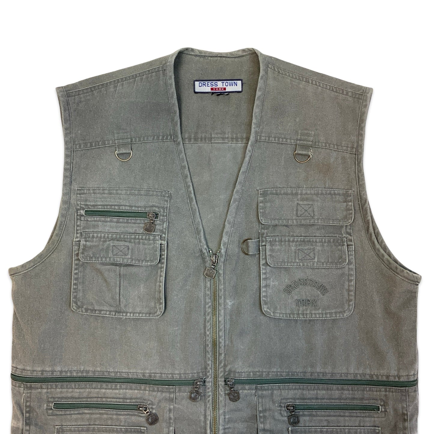 Grey Utility Fisherman Cargo Vest L