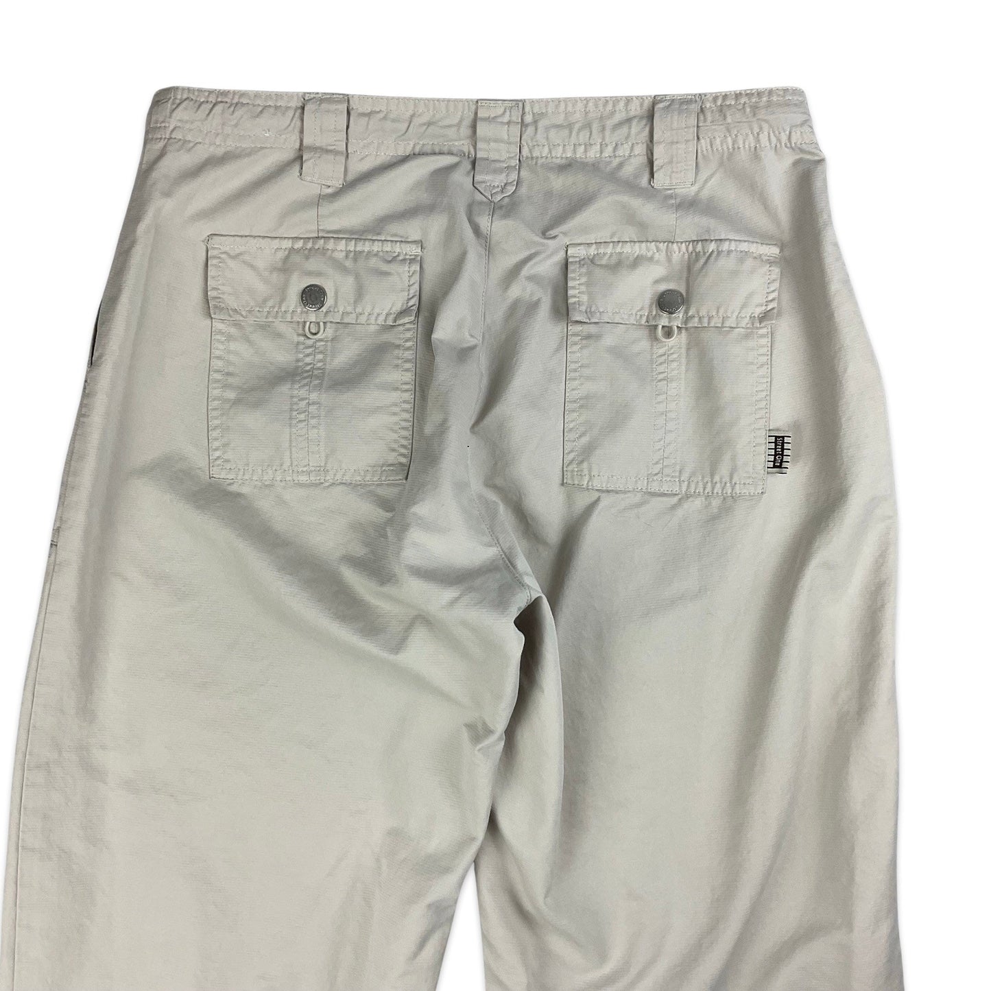 90s Beige Petite Leg Cargo Trousers 12 14
