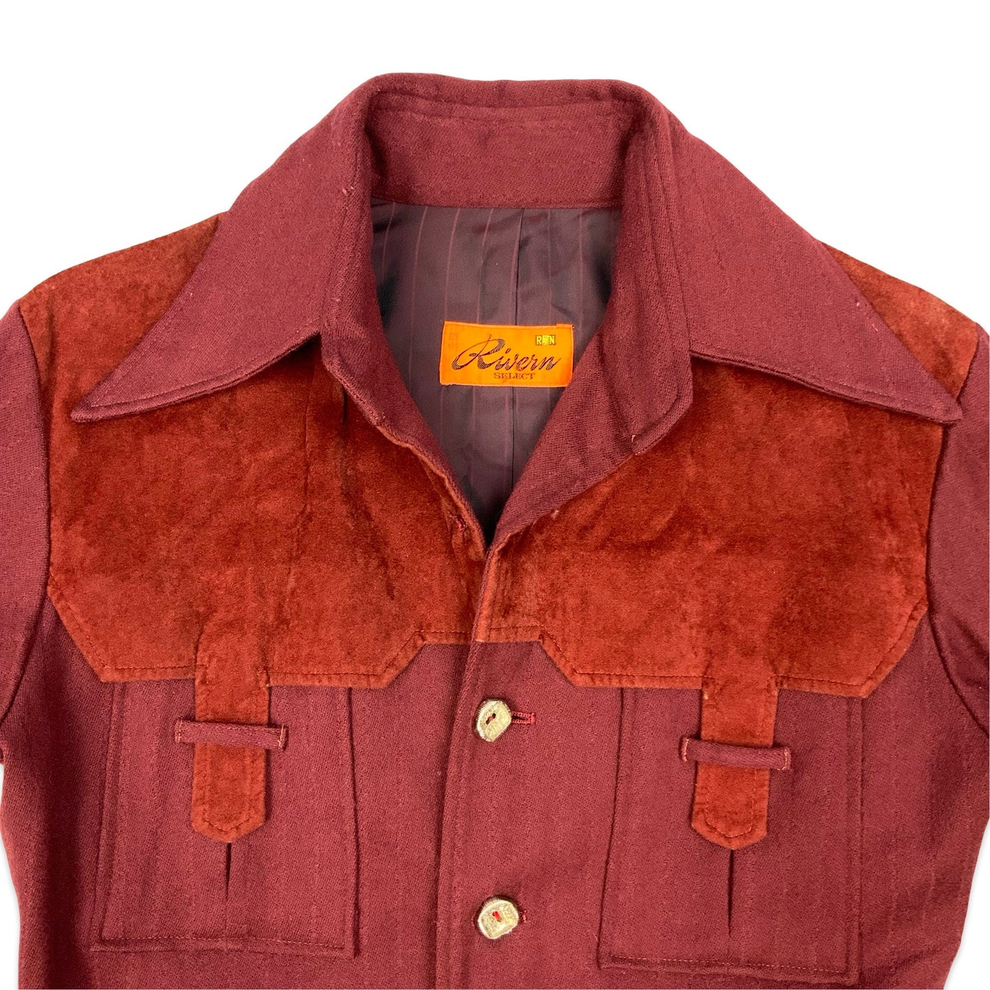 Vintage Burgundy Wool Coat 14