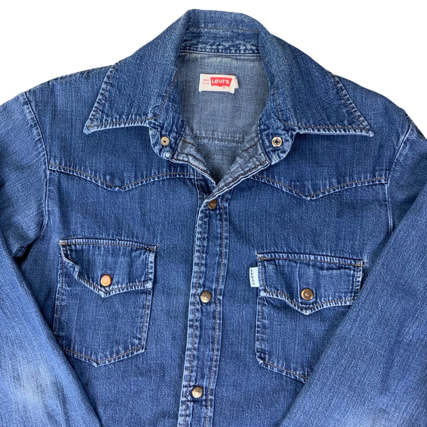 Vintage 80s 90s Levi’s Dark Blue Denim Shirt XS S