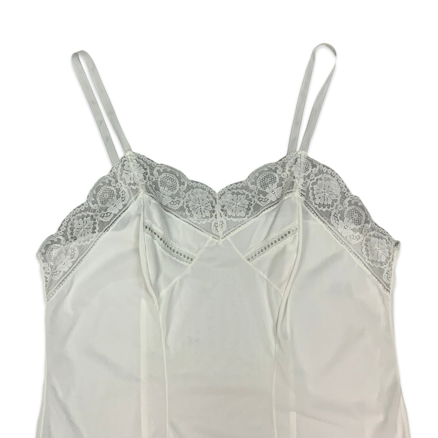 Vintage White Sheer Babydoll Top with Lace Detail 12