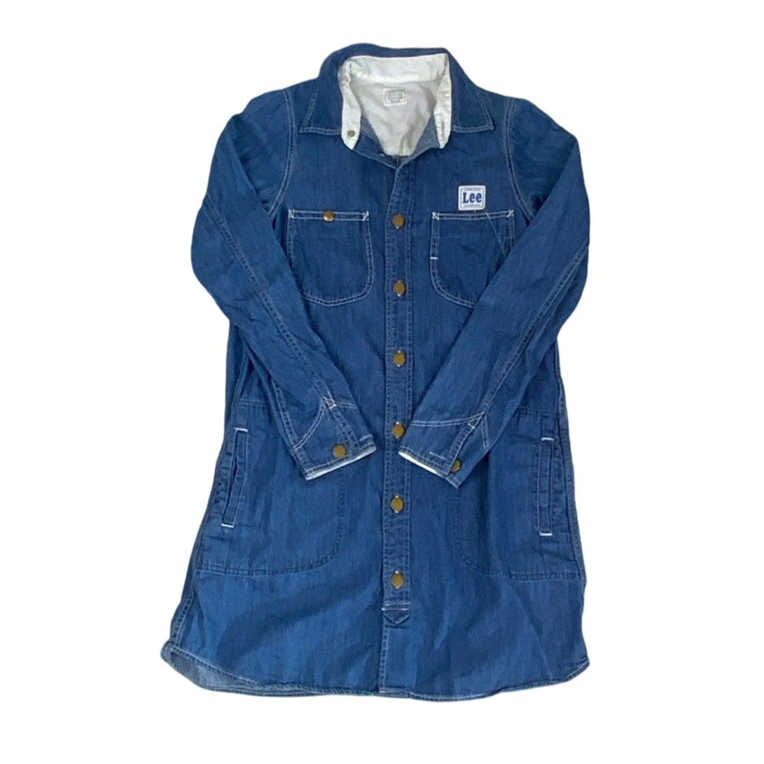 Vintage 90s Union Made Lee Sanforized Denim Shirt 10 12 S