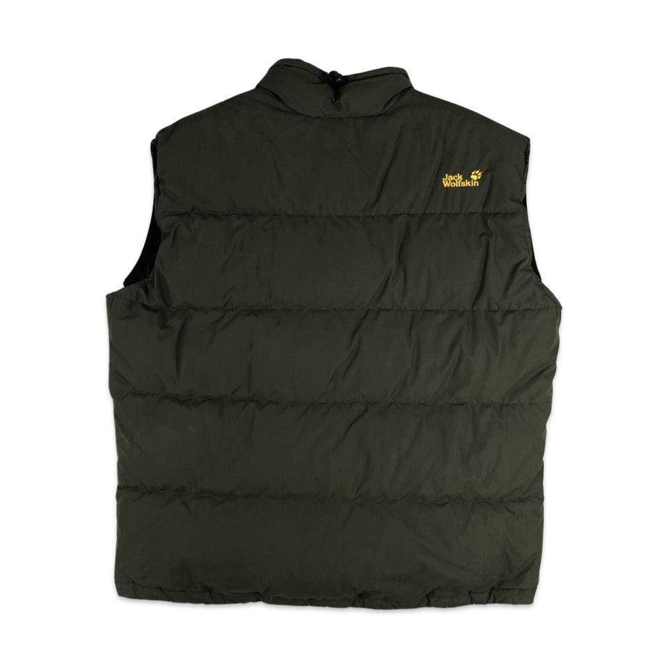 Vintage Y2K Preloved Jack Wolfskin Green Puffer Gilet XL