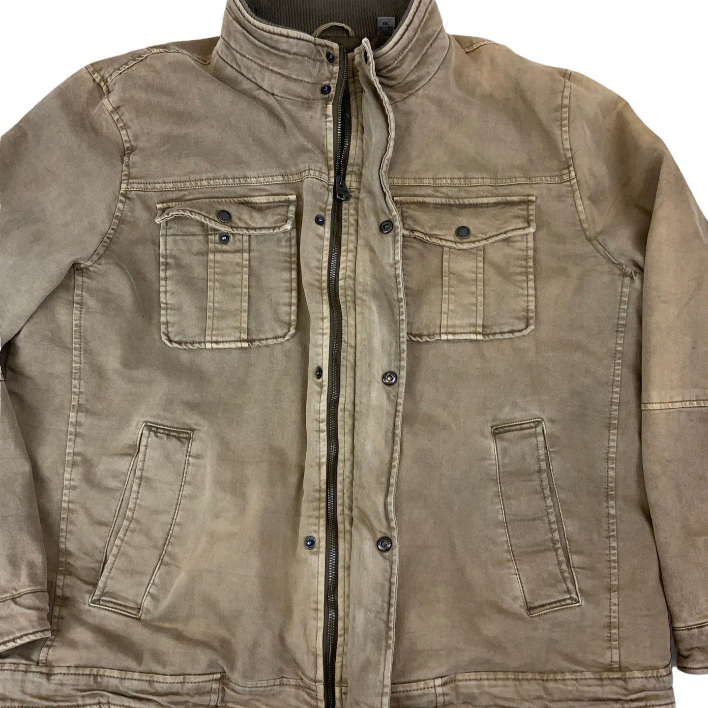 Vintage 90s 'Levi's' Brown Quilt Lined Windbreaker Coat 3XL 4XL