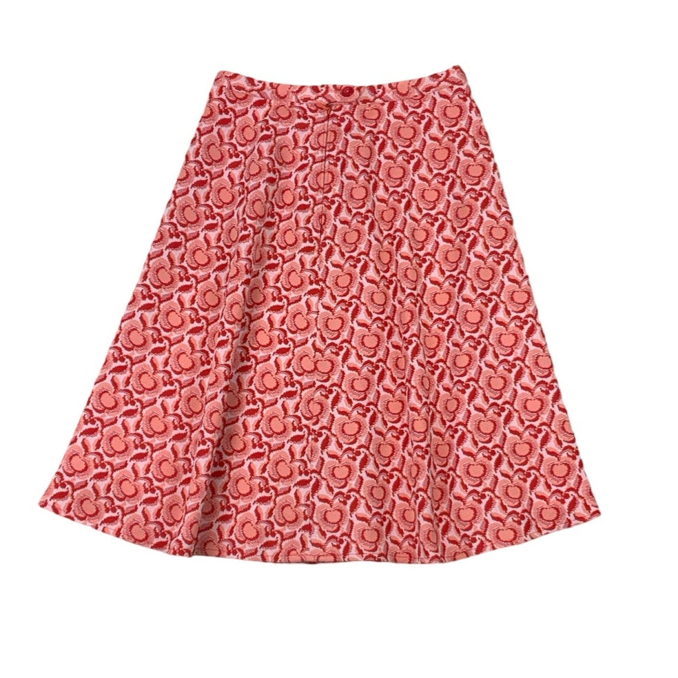 Vintage 60s 70s Peach Midi Circle Swing Skirt XS 8