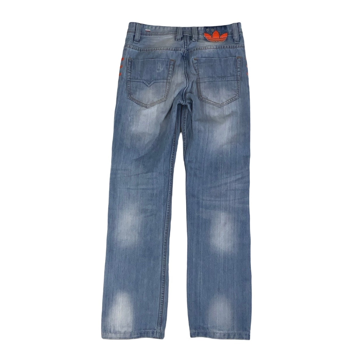 Vintage Diesel Industry Denim Division x Adidas Distressed Straight Leg Jeans 8