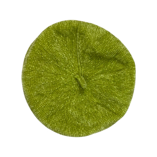 Vintage Green Chenille Beret