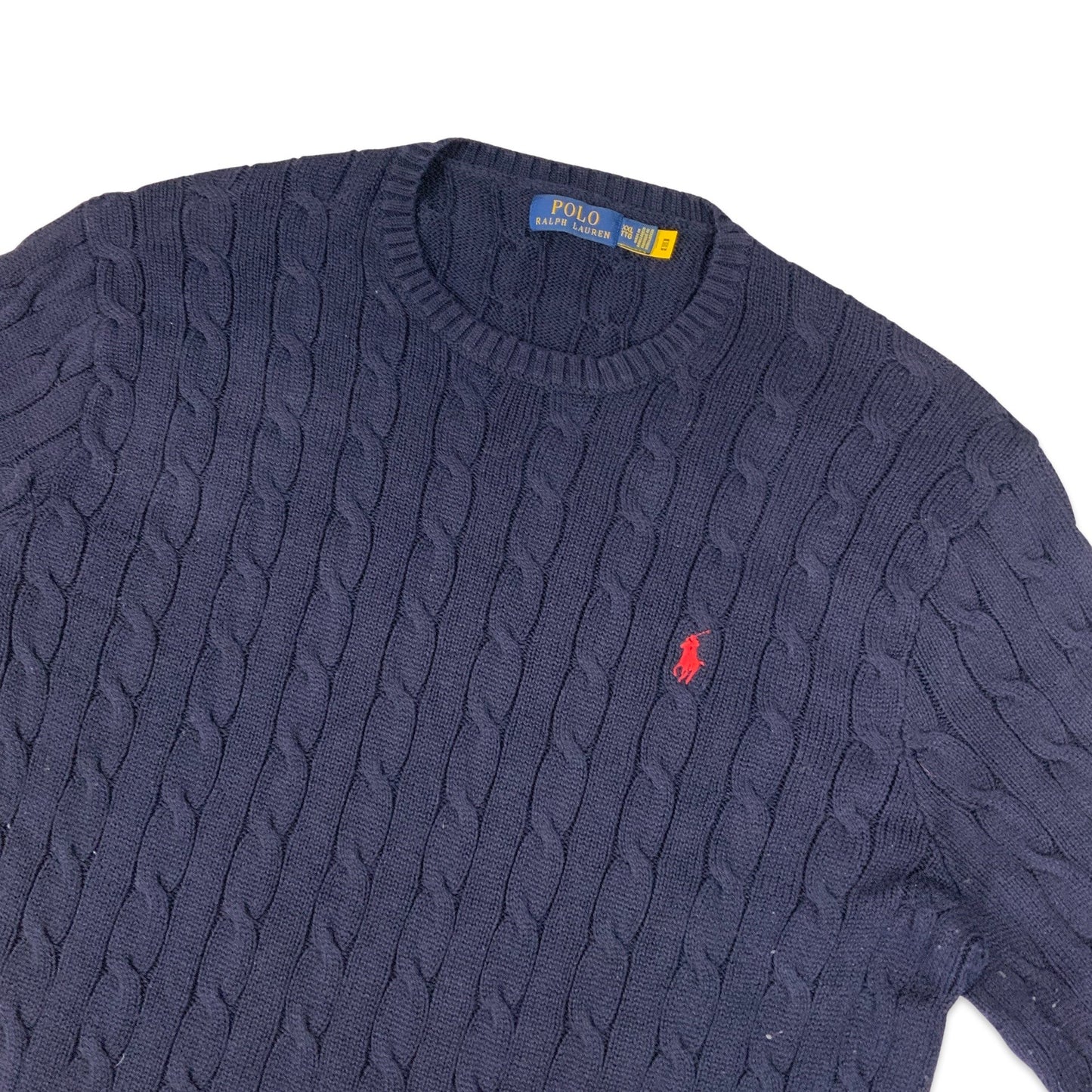 Ralph Lauren Navy Cable Knit Jumper XL XXL