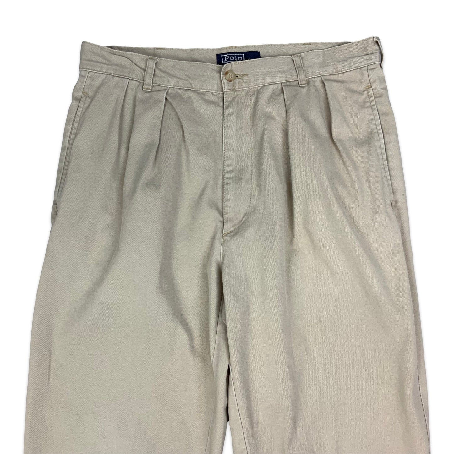 90s Beige Ralph Lauren Trousers W33 L30