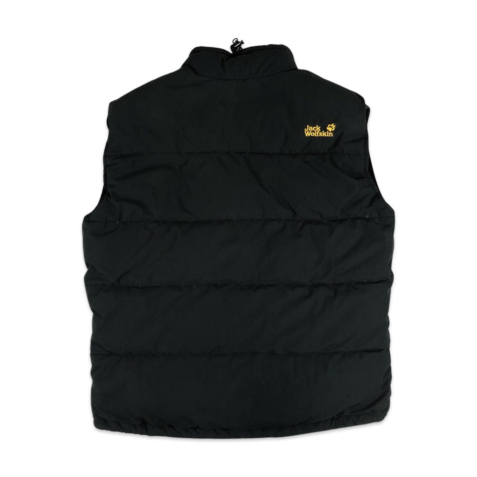 Vintage Preloved Jack Wolfskin Black Puffer Gilet L