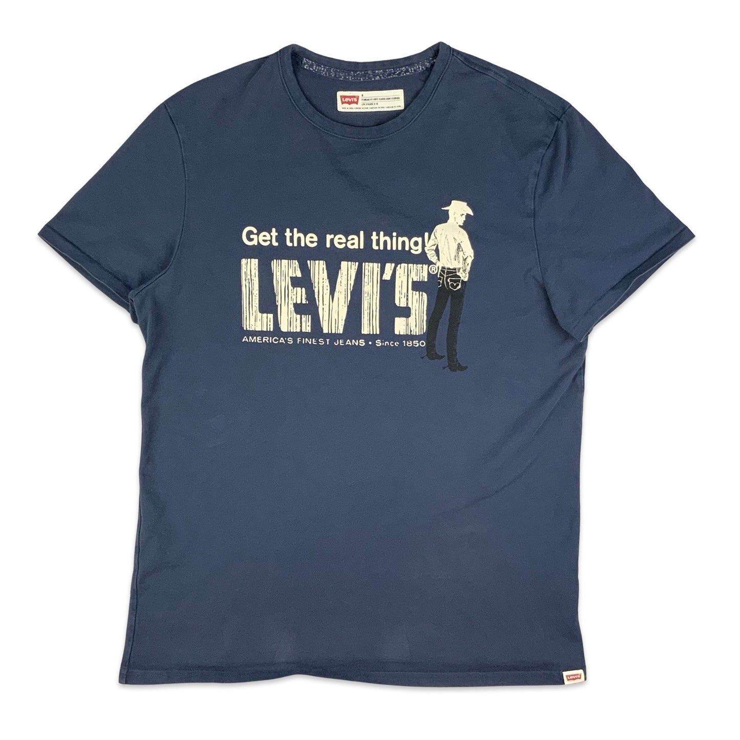 90s Navy Levis Tee XS S