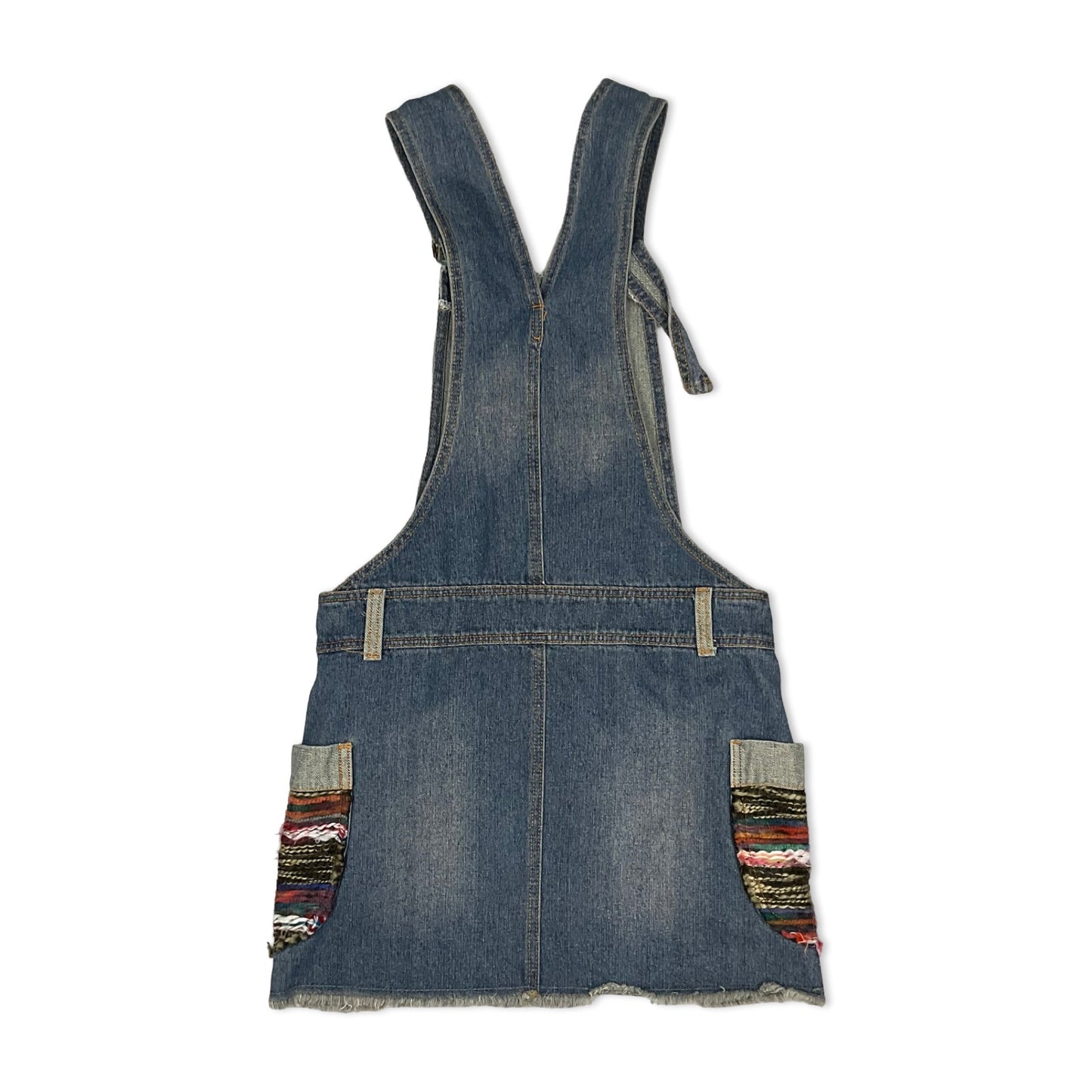 Vintage Denim Dungaree Dress 8 10