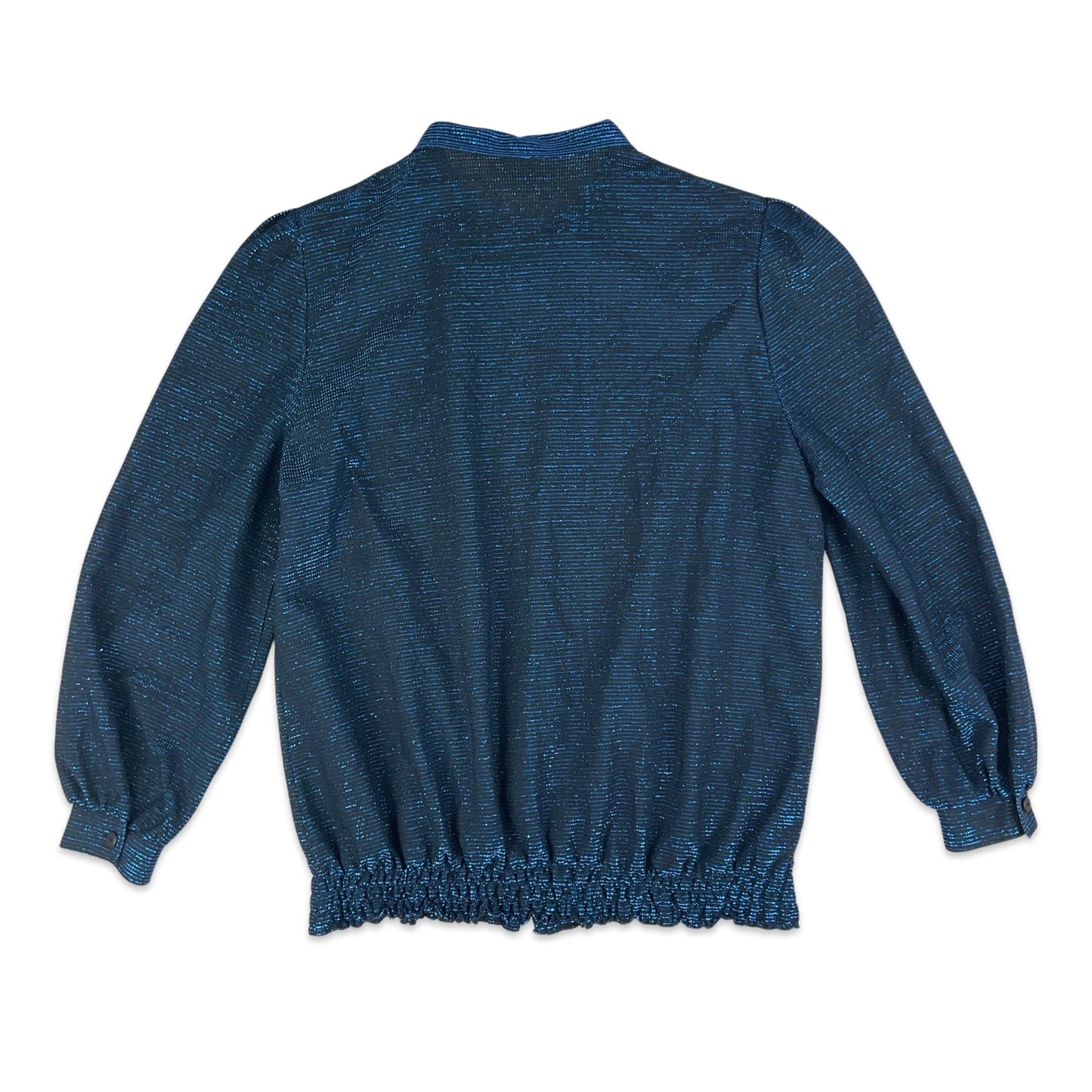 80s Black & Blue Sparkly Zip Up Jacket