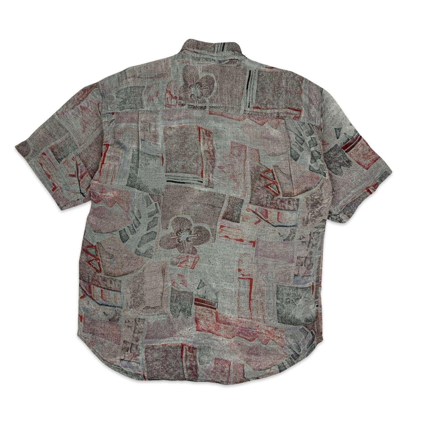 80s Silver & Red Shirt L