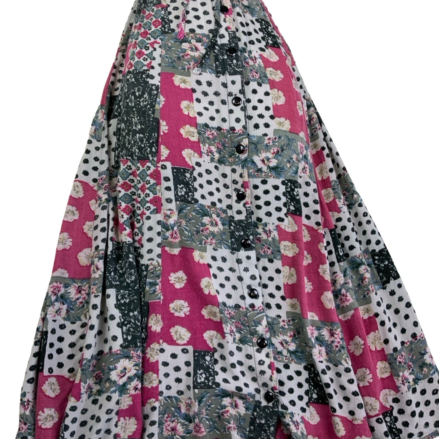 Vintage 90s Y2K ‘Lela Collection’ Patchwork Floral Midi Sleeveless Summer Shirt