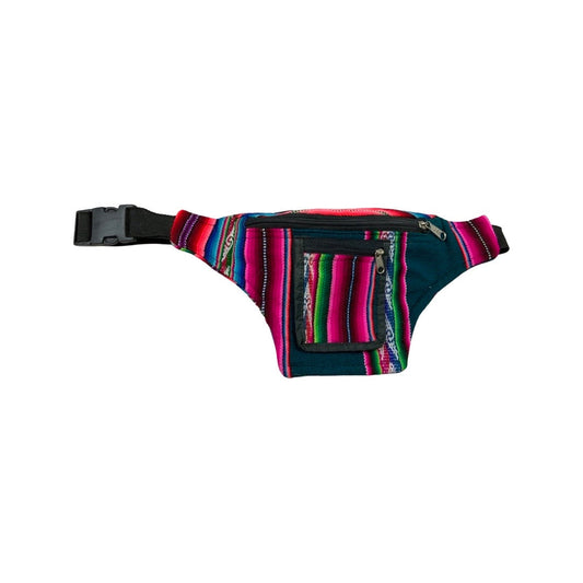 Vintage Multicolour Woven Bum Bag
