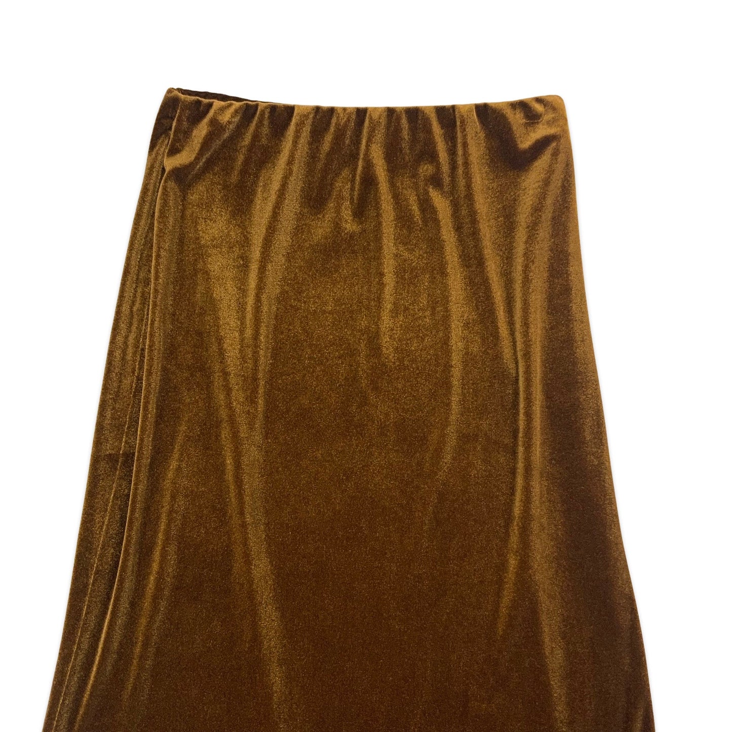 Vintage Brown Velour Maxi Skirt 6 8