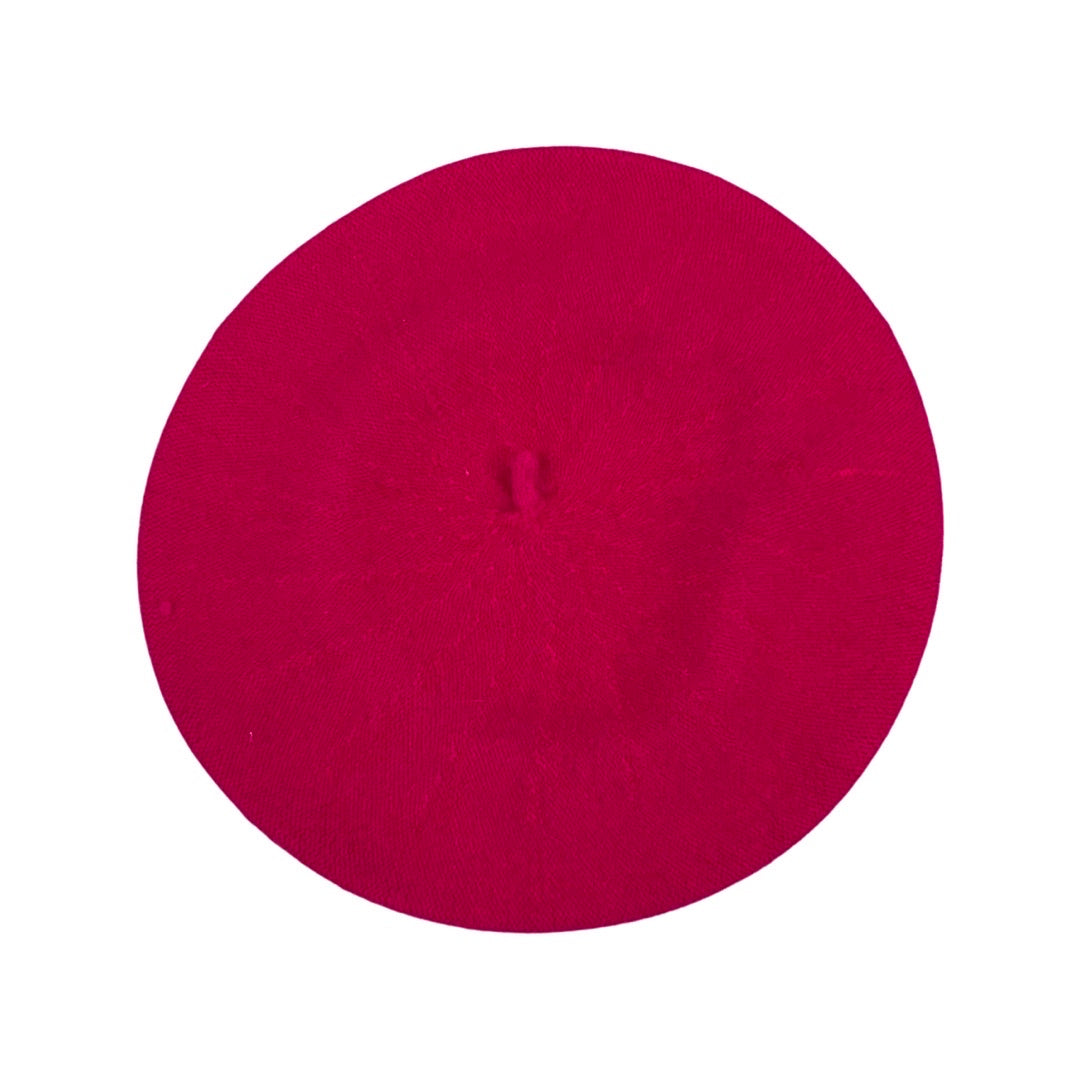 Vintage Neon Pink Beret
