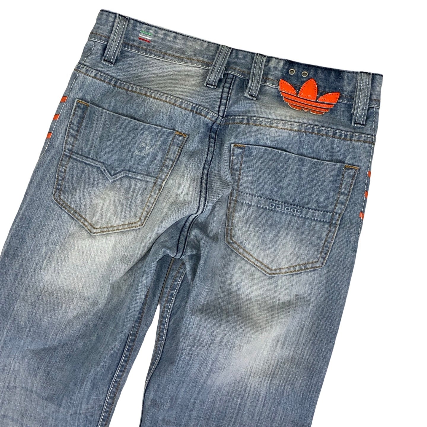 Vintage Diesel Industry Denim Division x Adidas Distressed Straight Leg Jeans 8