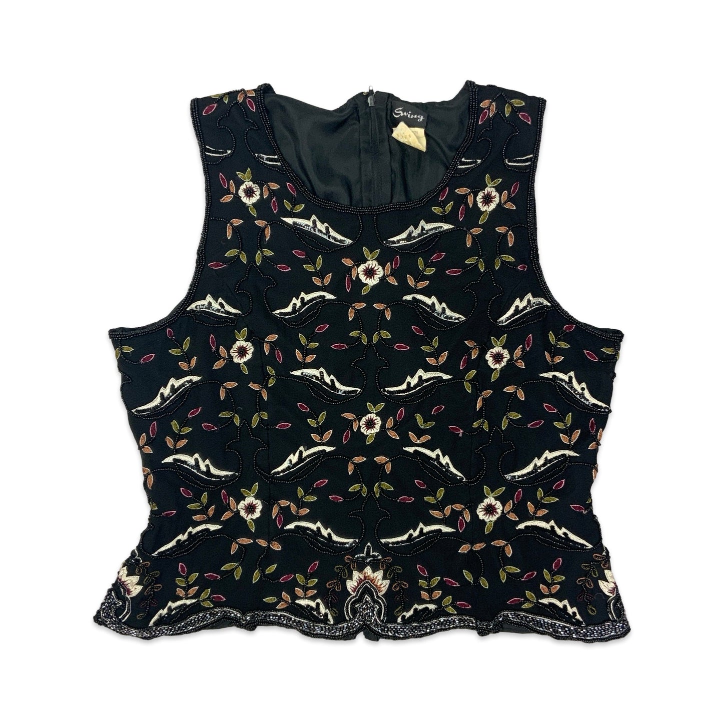 Vintage Floral Embellished Top 14 16