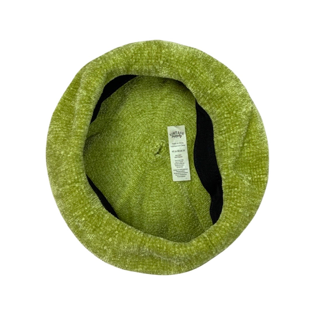 Vintage Green Chenille Beret