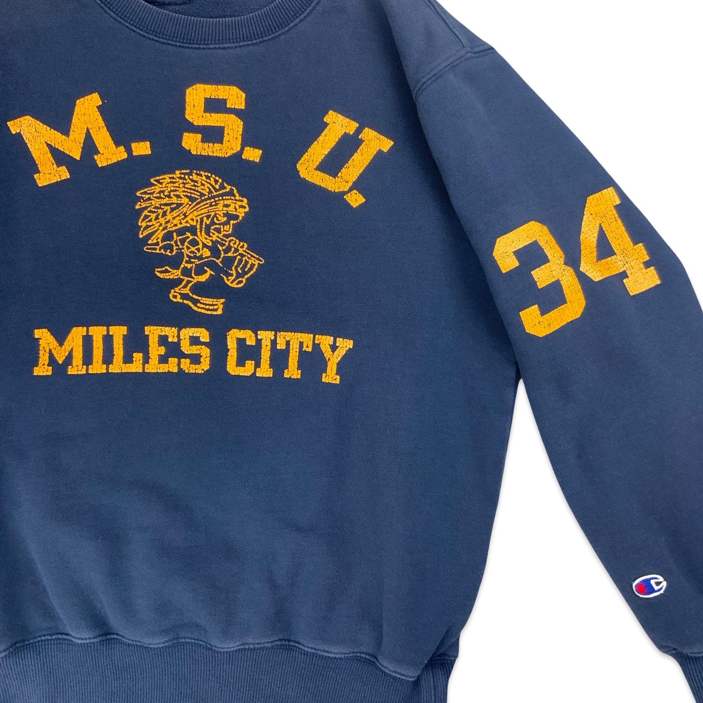 90s Navy Champion M.S.U Jumper M