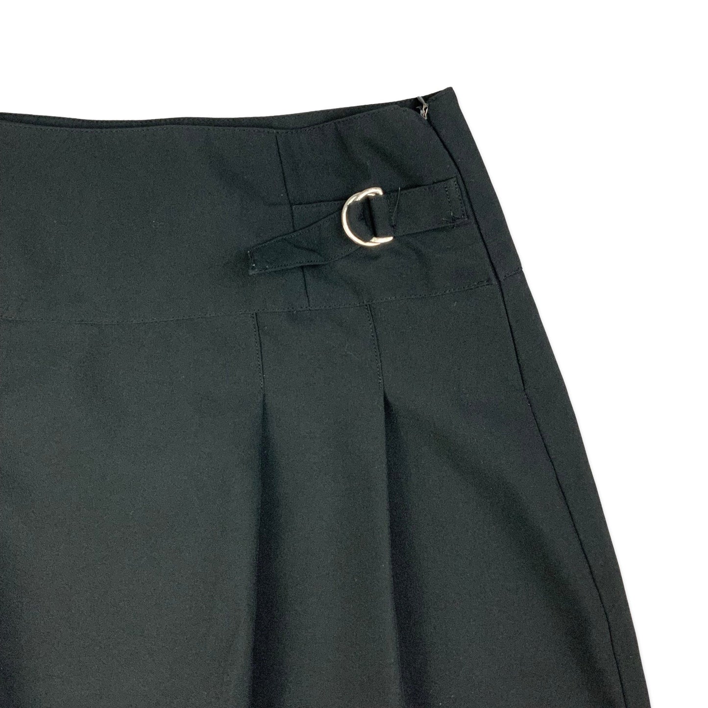 Y2K Black Pleated Mini Skirt 10 12 14