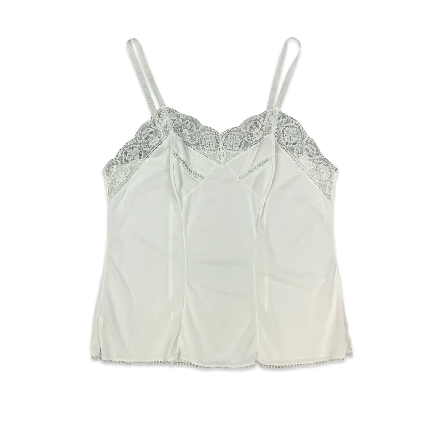Vintage White Sheer Babydoll Top with Lace Detail 12