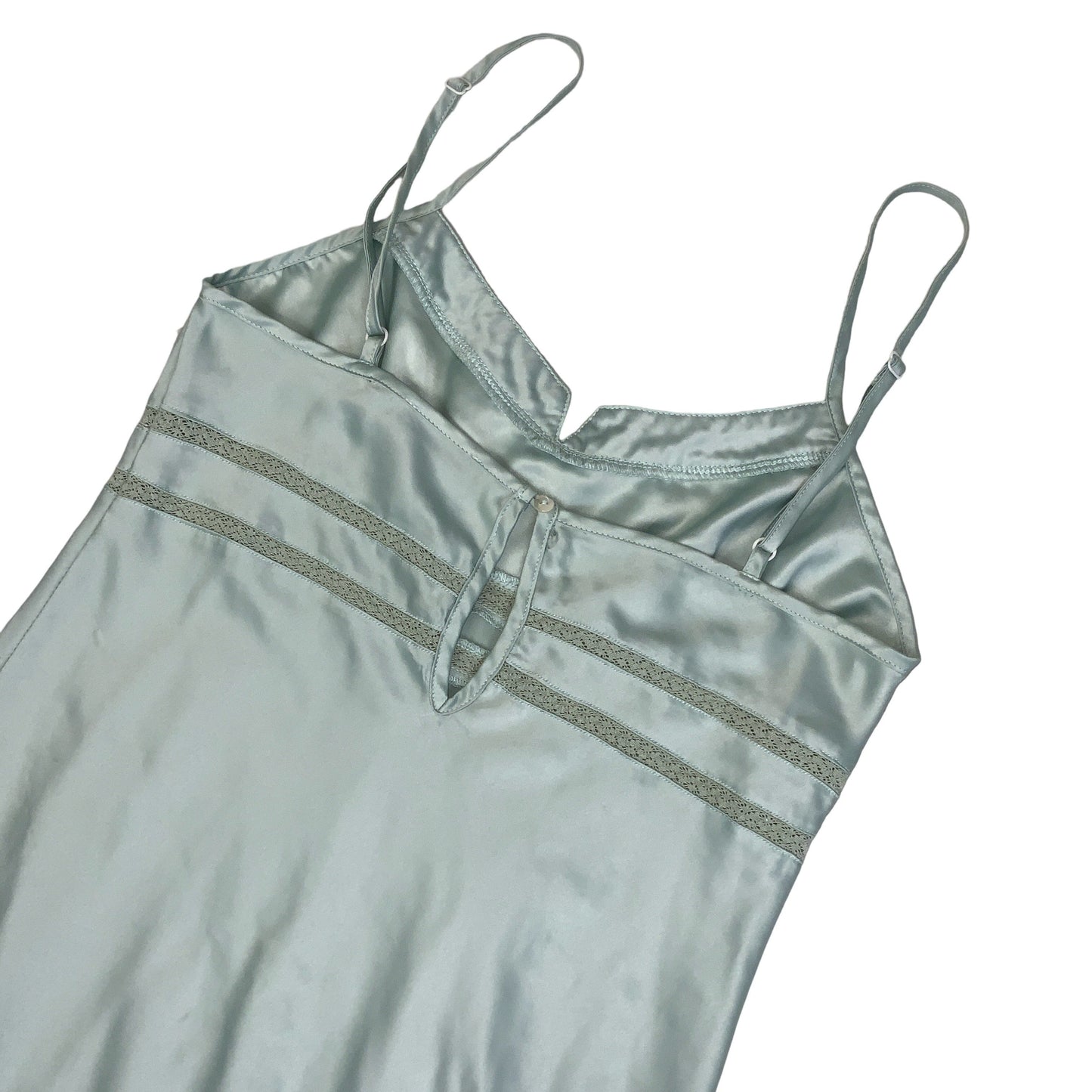 Vintage 90s Y2k 'Etam' Mint Green Strappy Slip Mini Dress 6 8