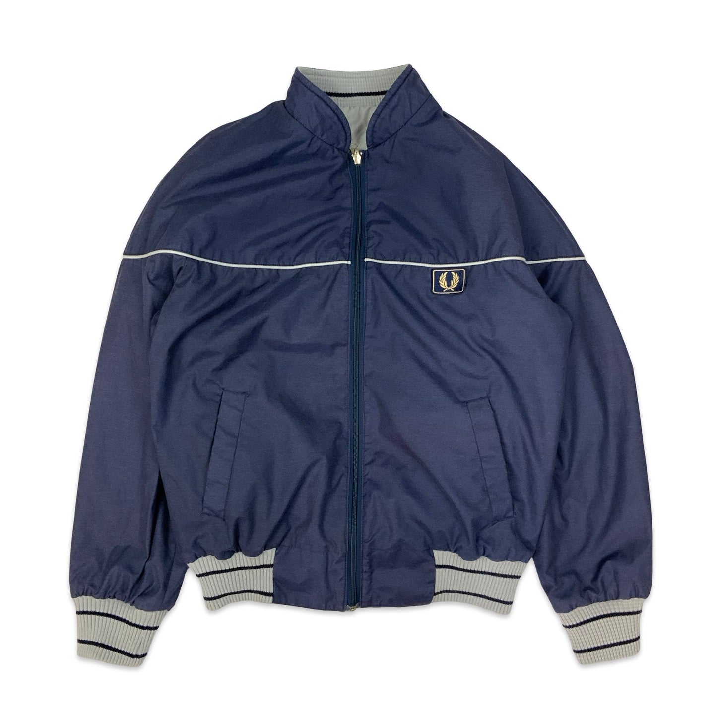 Vintage Fred Perry Navy / Grey Reversible Bomber Jacket M
