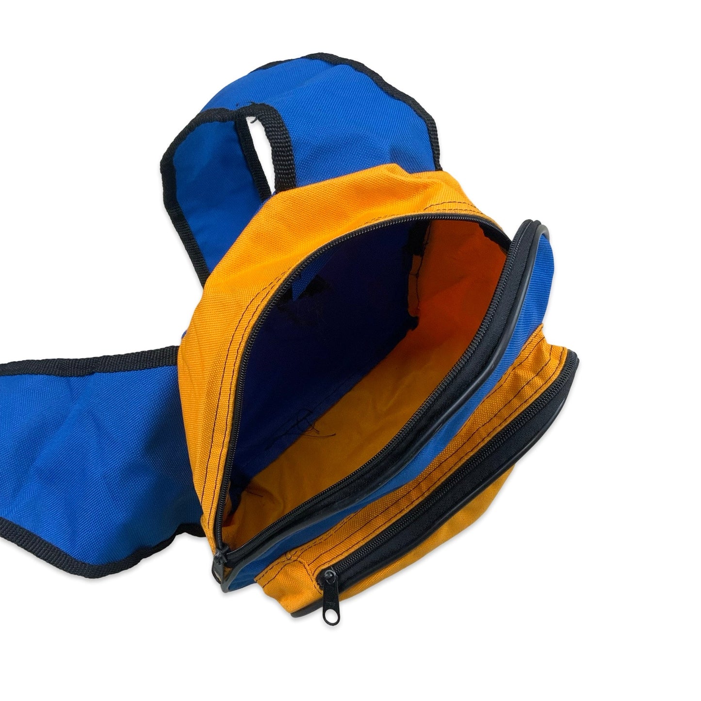 90s Blue & Yellow Eastpak Crossbody Sling Backpack