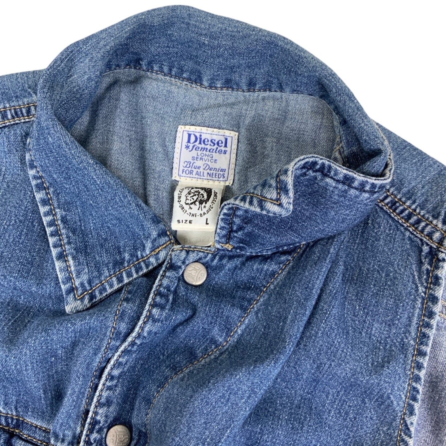 Vintage 90s Authentic Diesel Denim Sleeveless Mini Dress S M 12