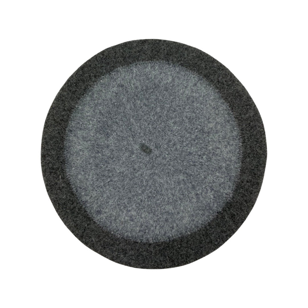Vintage Grey Two-Tone Beret