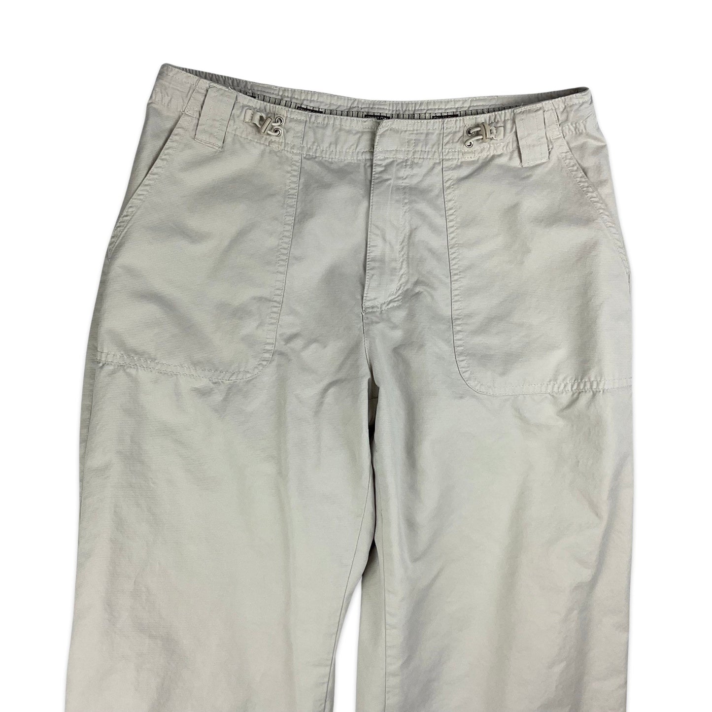 90s Beige Petite Leg Cargo Trousers 12 14