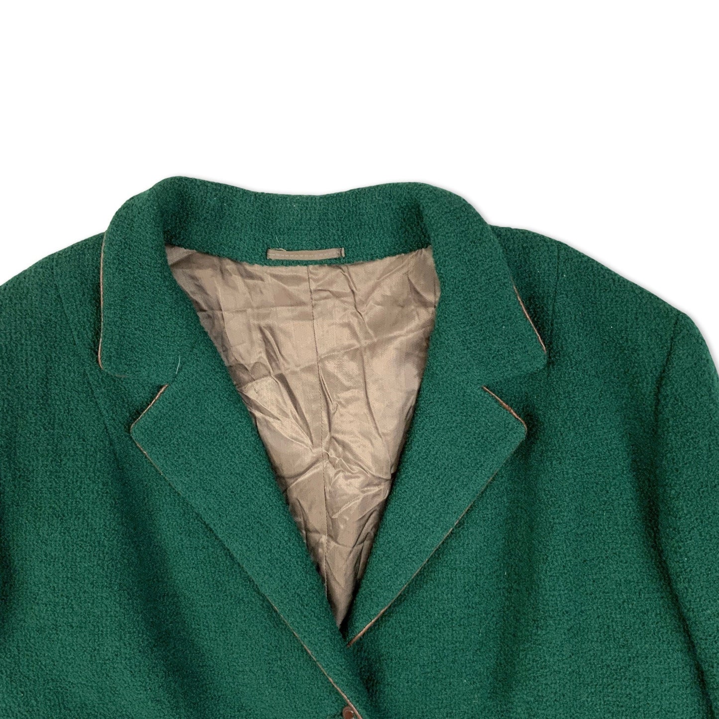 Vintage 80s Green Bouclé Blazer 18 20