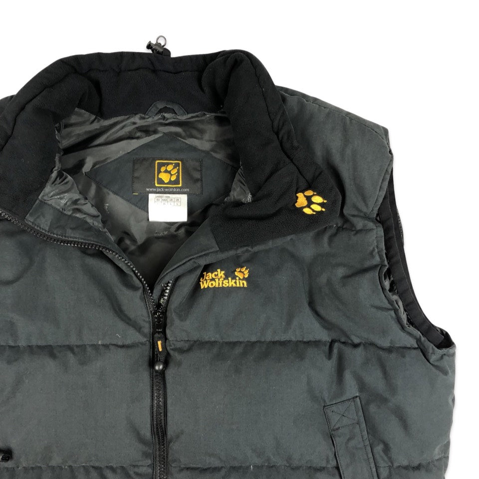 Vintage Preloved Jack Wolfskin Black Puffer Gilet L