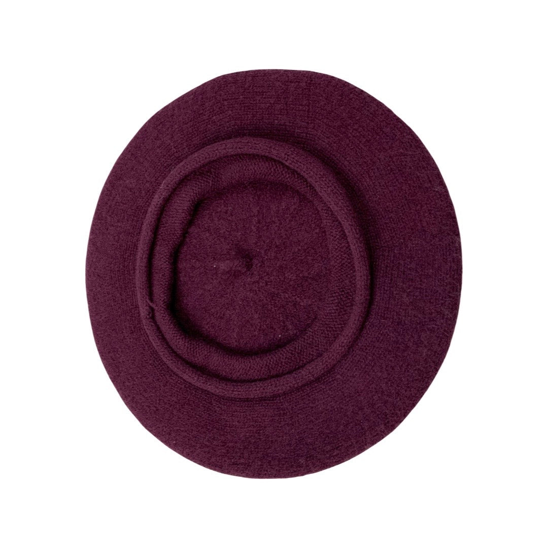 Vintage 80s Burgundy Beret