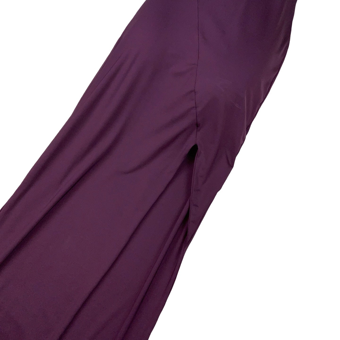 Vintage 90s ‘Kookai’ High Neck Burgundy Maxi Dress XS 4 6