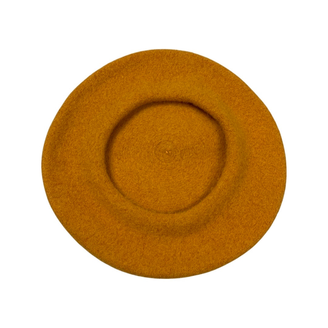 Vintage Mustard Yellow Beret