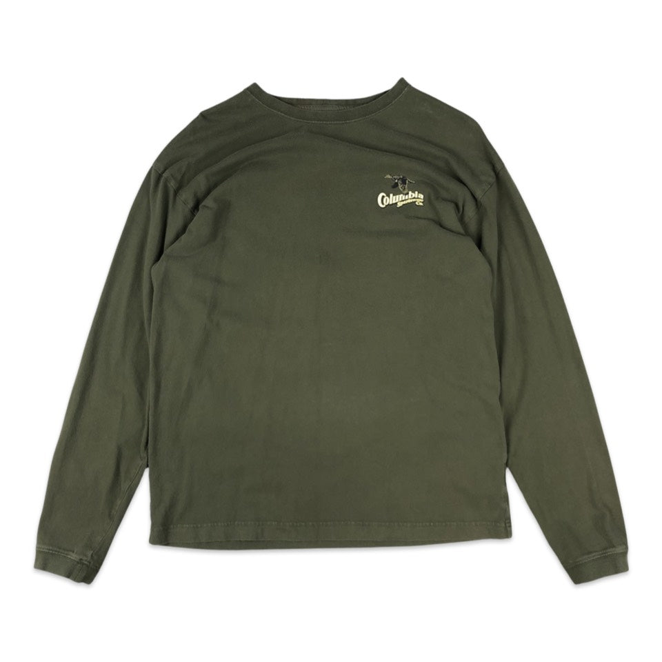 Columbia Long Sleeve Tee Graphic Print Green M