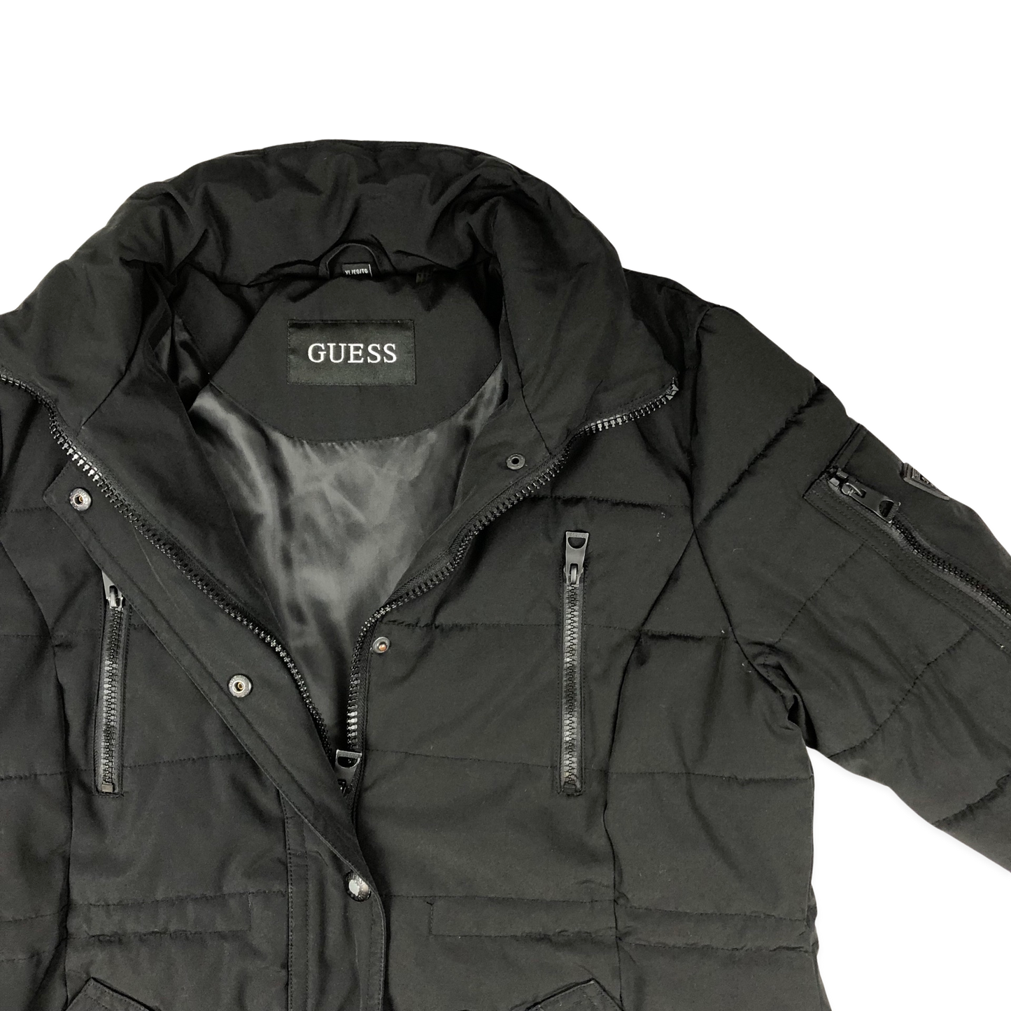 Vintage Guess Black Puffer Jacket 16